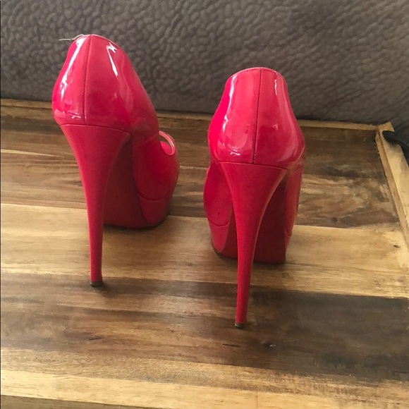 Christian Loubiton Hot Pink Lady peep size 37 - Picture 3 of 6